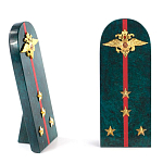 Сувенир Погон МВД из натурального камня змеевик Souvenir Epaulets варинант исполнения - 4 | Loft Concept в Перми