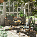 Кресло плетеное из ротанга Ronald Black White Rattan Chair варинант исполнения - 7 | Loft Concept в Перми