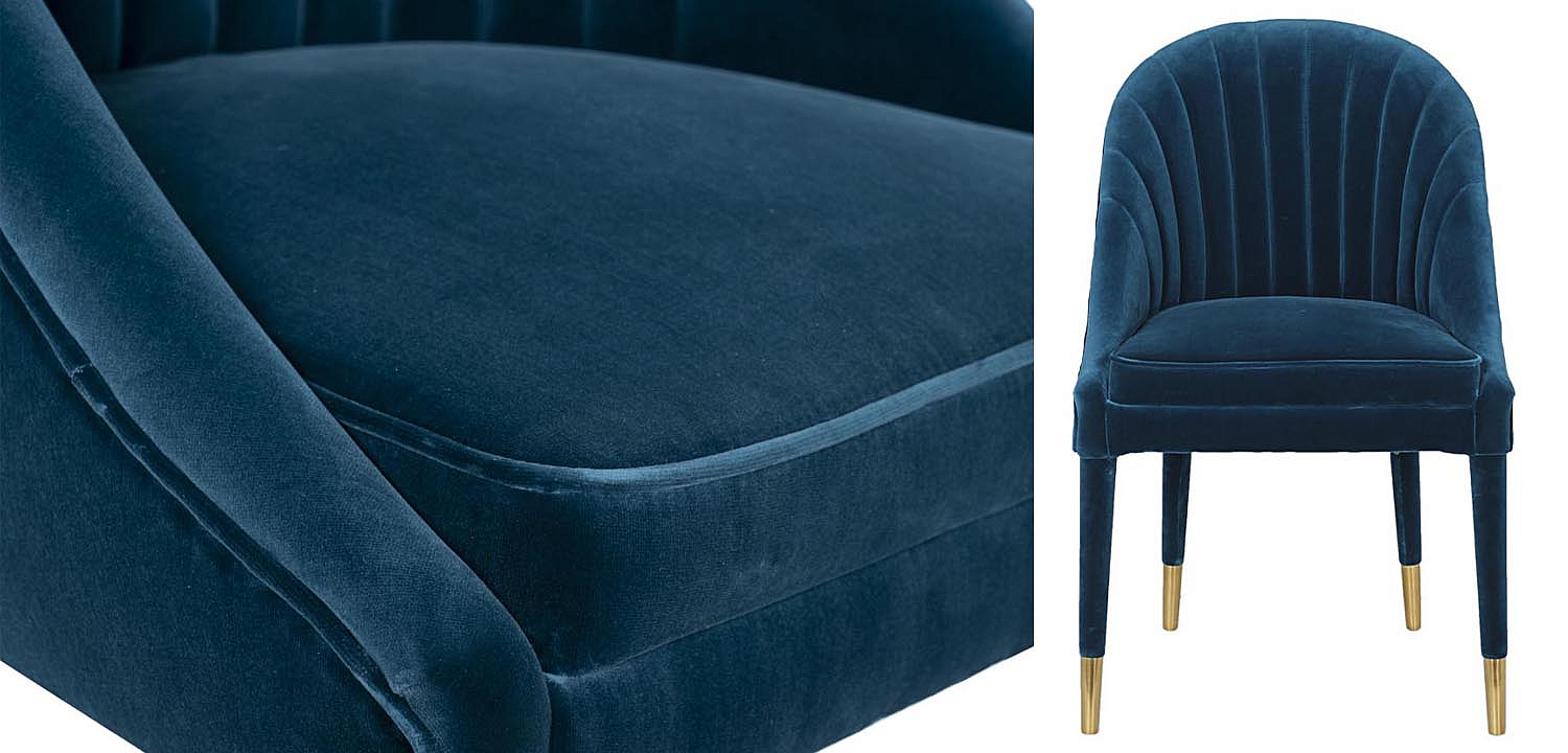 Стул Walton Chair blue velor Стул Walton Chair blue velor - Loft-Concept в Перми
