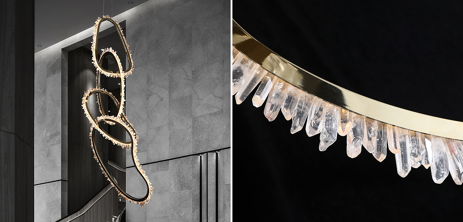 Люстра Four Vertical Chain Quartz Rings Crystal Chandelier Люстра Four Vertical Chain Quartz Rings Crystal Chandelier - Loft-Concept в Перми