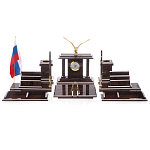 Настольный письменный набор из природного камня обсидиана с декором в виде орла Golden Eagle варинант исполнения - 1 | Loft Concept в Перми