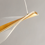 Люстра линейная с изогнутым плафоном Wave Line варинант исполнения - 9 | Loft Concept в Перми