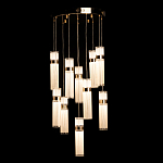 Люстра каскадная с прозрачными цилиндрическими плафонами Jenae Glass Tube Lighting варинант исполнения - 3 | Loft Concept в Перми