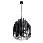 Люстра черная с несколькими ярусами деревянных палочек Bright Wooden Chandelier варинант исполнения - 3 | Loft Concept в Перми