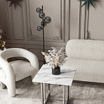 Кресло дизайнерское для лаунж зоны жемчужного цвета Pearl Lounge варинант исполнения - 2 | Loft Concept в Перми