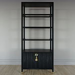 Стеллаж со стеклянными полками Elsa Dreams Black варинант исполнения - 5 | Loft Concept в Перми