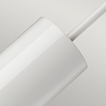 Подвесной светильник белого цвета с вытянутым цилиндрическим плафоном с косым срезом Elstead Lighting варинант исполнения - 4 | Loft Concept в Перми