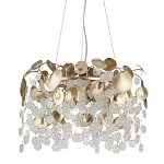 Люстра с декоративными подвесками из прозрачного стекла в форме монеток FAIRYTREE Light варинант исполнения - 1 | Loft Concept в Перми