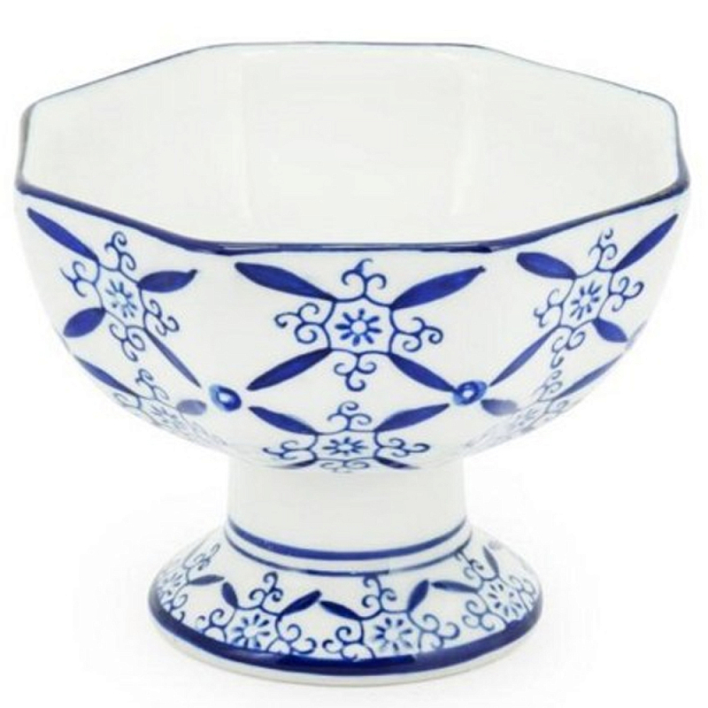 Салатник Bowl Chinoiserie D10 Белый Синий Салатник Bowl Chinoiserie D10 Белый Синий в Перми | Loft Concept
