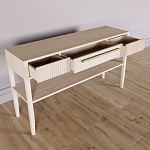 Дизайнерская Консоль с полкой и ящиком Primo Светлый дуб варинант исполнения - 6 | Loft Concept в Перми