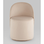 Пуф Loreen со спинкой вращающийся велюр молочный варинант исполнения - 4 | Loft Concept в Перми