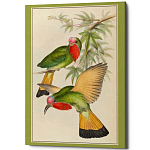 Постер на холсте с изображением птиц Blooming Birds Poster варинант исполнения - 3 | Loft Concept в Перми