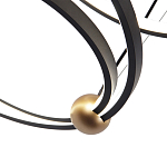 Люстра подвесная светодиодная с 4-мя кольцами черный металл Ring Horizontal варинант исполнения - 3 | Loft Concept в Перми