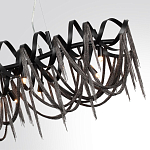 Люстра подвесная линейная с переплетенными металлическими лентами и цепочками Atlantis Chain варинант исполнения - 3 | Loft Concept в Перми