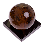 Настольный письменный набор с часами из природного камня обсидиана Royal Set варинант исполнения - 6 | Loft Concept в Перми