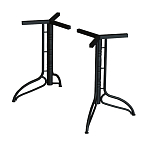 Обеденный стол с прямоугольной столешницей из стекла на черных металлических ножках White Marble варинант исполнения - 5 | Loft Concept в Перми