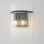 Бра со стеклянными прозрачными трубками и черным металлическим каркасом Nembus варинант исполнения - 2 | Loft Concept в Перми