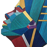 Арт объект на стену из нитей Девушка и Солнце wall panel Girl and Sun варинант исполнения - 1 | Loft Concept в Перми