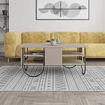 Стол журнальный прямоугольной формы с 2-мя полками бежево-серого цвета NORFOLK LIGHT MOCHA варинант исполнения - 2 | Loft Concept в Перми