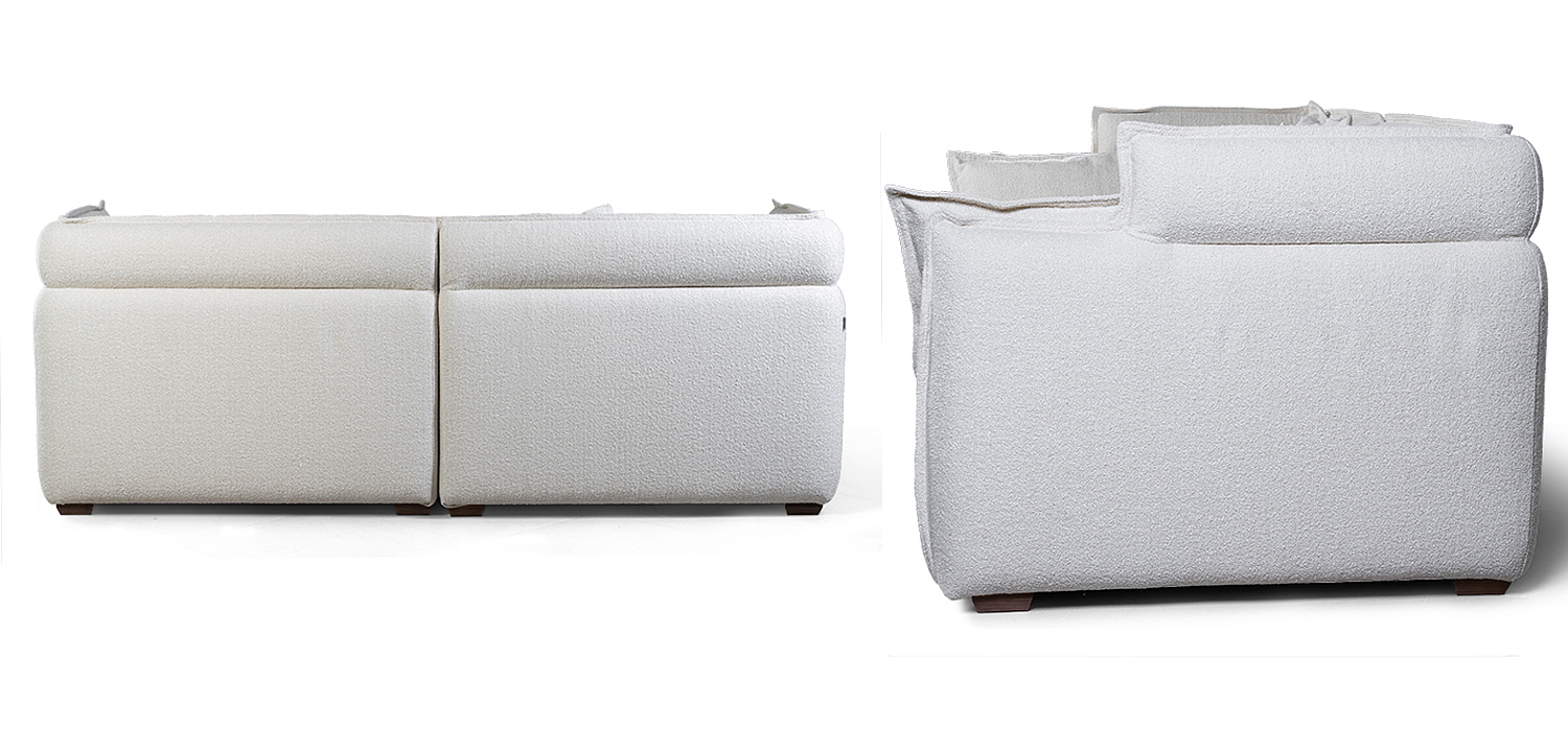 Диван с обивкой из ткани букле Salman Boucle White Sofa Белый Диван с обивкой из ткани букле Salman Boucle White Sofa Белый - Loft-Concept в Перми