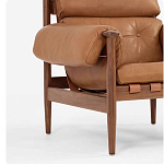 Кресло с деревянным каркасом и обивкой из натуральной кожи Medieval Furniture варинант исполнения - 6 | Loft Concept в Перми