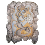 Тканый вручную монументальный настенный гобелен Soft Inception варинант исполнения - 4 | Loft Concept в Перми