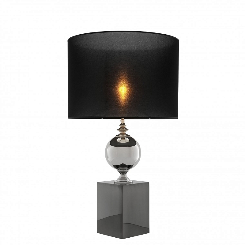 Настольная лампа Eichholtz Table Lamp Trowbridge M Никель Черный в Перми | Loft Concept 