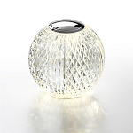 Настольная лампа с прозрачным шарообразным плафоном на цилиндрической подставке Crystal Globule варинант исполнения - 8 | Loft Concept в Перми