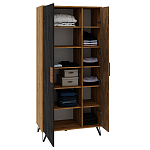 Шкаф двухдверный с 2-мя отделами с полками Stone Effect варинант исполнения - 4 | Loft Concept в Перми