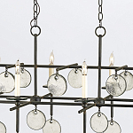 Люстра подвесная с 8-ю лампами и стеклянными круглыми подвесками Currey & Company варинант исполнения - 6 | Loft Concept в Перми