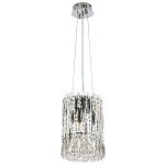 Подвесной светильник с металлическими и хрустальными подвесками Bonnay Crystal Chrome Hanging Lamp варинант исполнения - 2 | Loft Concept в Перми