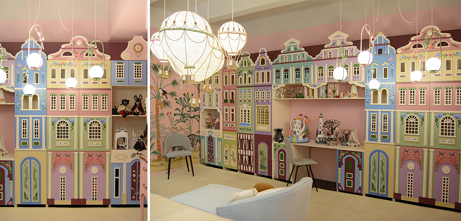 Шкаф Colorful Houses ручная роспись Шкаф Colorful Houses ручная роспись - Loft-Concept в Перми