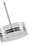 Подвесной светильник с прозрачным плафоном цилиндрической формы из акрила и стекла с пультом для регулировки света Glass Lamp Chromium варинант исполнения - 1 | Loft Concept в Перми