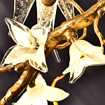 Люстра в виде золотой ветки с цветами и птичками Marvelous Garden варинант исполнения - 8 | Loft Concept в Перми