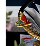 Чаша из прозрачного стекла с бронзовым рельефным ободком Eden Garden варинант исполнения - 5 | Loft Concept в Перми