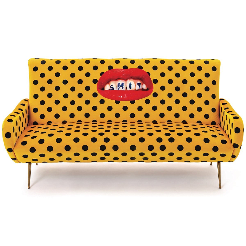 Диван Seletti Sofa Three Seater Shit Желтый в Перми | Loft Concept 