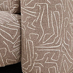 Дизайнерский двухместный диван с мягкими спинкой и подлокотниками светло-коричневый с принтом Madelaine Sofa Cocoa варинант исполнения - 5 | Loft Concept в Перми