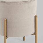 Бежевый пуф на золотистых ножках SANJAY варинант исполнения - 3 | Loft Concept в Перми