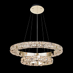 Люстра из 2-х колец с мозаичным хрустальным оформлением Sparks of Crystal варинант исполнения - 1 | Loft Concept в Перми