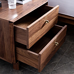 Прикроватный деревянный столик с ящиками Moon Walnut Furniture варинант исполнения - 3 | Loft Concept в Перми