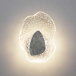 Бра с волнообразным стеклянным плафоном и вставкой из мрамора Liquid Stone варинант исполнения - 3 | Loft Concept в Перми