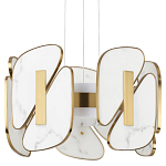 Люстра с мраморными вставками Marble Plates варинант исполнения - 1 | Loft Concept в Перми