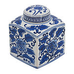Ваза с крышкой в китайском стиле Oriental Blue & White Ornament Vases варинант исполнения - 1 | Loft Concept в Перми