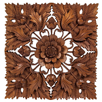 Панно из дерева квадратное Flower Panel With Trees варинант исполнения - 1 | Loft Concept в Перми