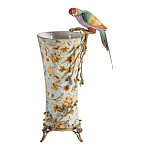 Ваза фарфоровая с птицей на бронзовой ветке Garden of Eden варинант исполнения - 5 | Loft Concept в Перми