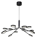 Люстра черного цвета с 12-ю круглыми плафонами Bendik Lighting варинант исполнения - 1 | Loft Concept в Перми