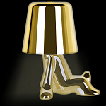 Настольная лампа фигурная золотого цвета с гладким абажуром Высота 17 см Sophia варинант исполнения - 5 | Loft Concept в Перми