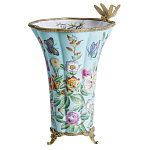 Ваза со стрекозой из фарфора с бронзовыми элементами Paradise Dragonfly варинант исполнения - 1 | Loft Concept в Перми