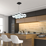 Люстра подвесная с 9-ю плафонами в форме шара Yarvi варинант исполнения - 2 | Loft Concept в Перми