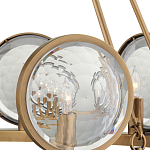 Люстра круглая с прозрачными рельефными плафонами Crystal Prism варинант исполнения - 2 | Loft Concept в Перми